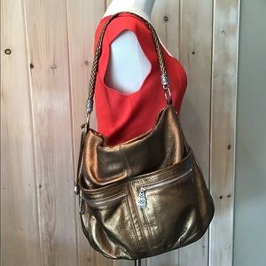 Brighton Bronze soft leather shoulder/hobo bag